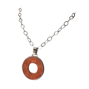 Vintage Silpada Chunky Red Sponge Coral Sterling Silver Boho Chain Link Necklace